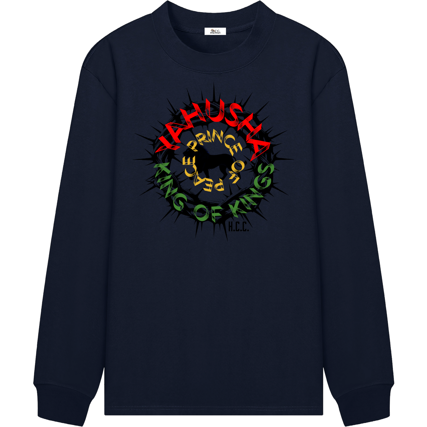 Heritage Clothing Co.,heritageclothingco,Yahuah,Yahusha,100% Cotton,King of Kings,Long-Sleeve T-Shirt,Long-Sleeve,T-Shirt,Men's