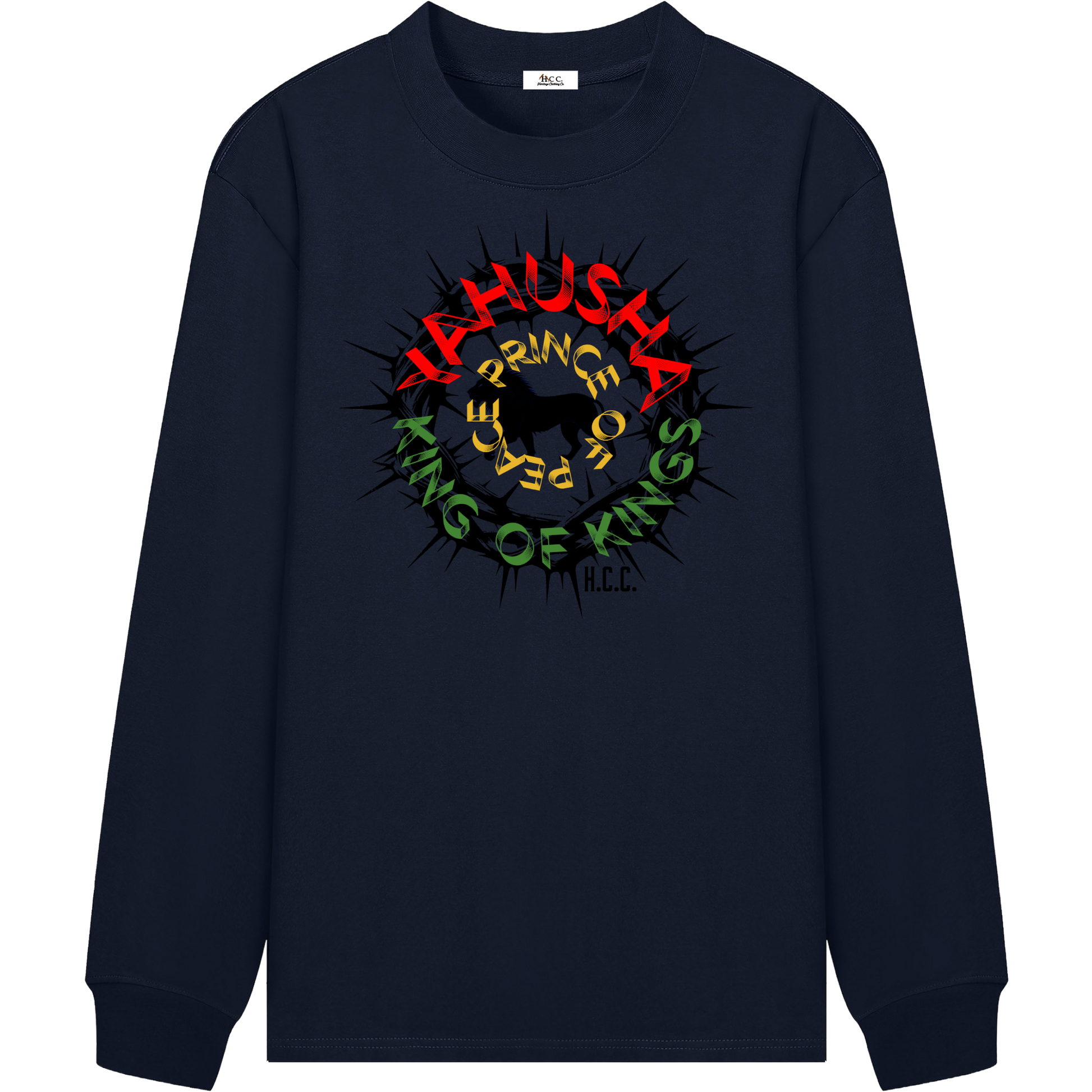 Heritage Clothing Co.,heritageclothingco,Yahuah,Yahusha,100% Cotton,King of Kings,Long-Sleeve T-Shirt,Long-Sleeve,T-Shirt,Men's