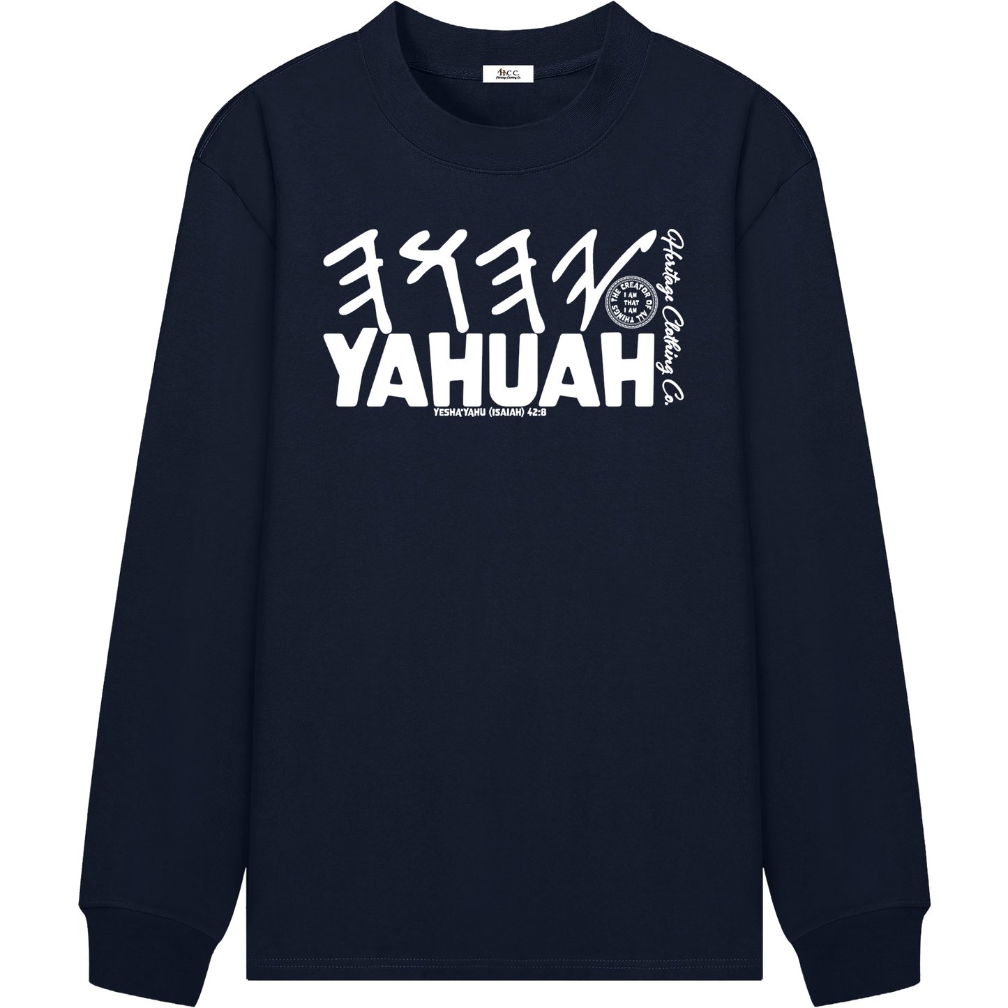 Heritage Clothing Co.,heritageclothingco,Yahuah,Yahusha,100% Cotton,True Name,Long-Sleeve,T-Shirt,Long-Sleeve T-Shirt,Men's