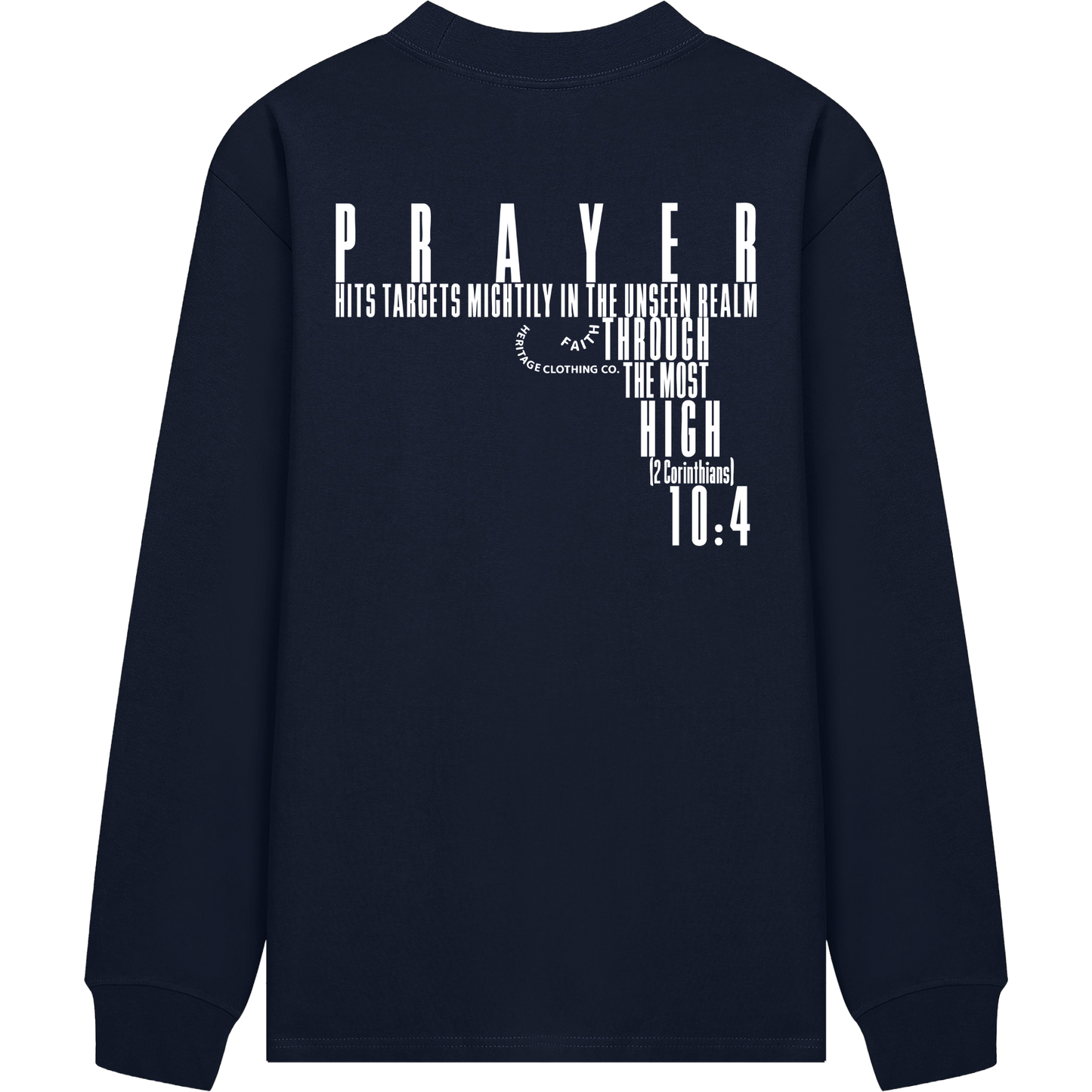 HeritageClothingCo.,heritageclothingco,Yahuah,Yahusha,100% Cotton,Long-Sleeve,Prayer Hits Targets,Graphic Tee,T-Shirt,Graphic Long-Sleeve