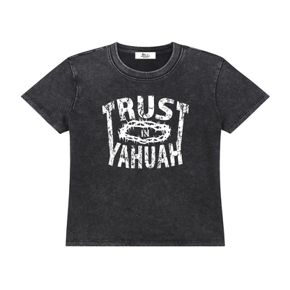 Heritage Clothing Co.,heritageclothingco,Yahuah,Yahusha,100% Cotton,Trust In Yahuah,Women's T-Shirt,Short-Sleeve T-Shirt,Graphic Tee,Cotton