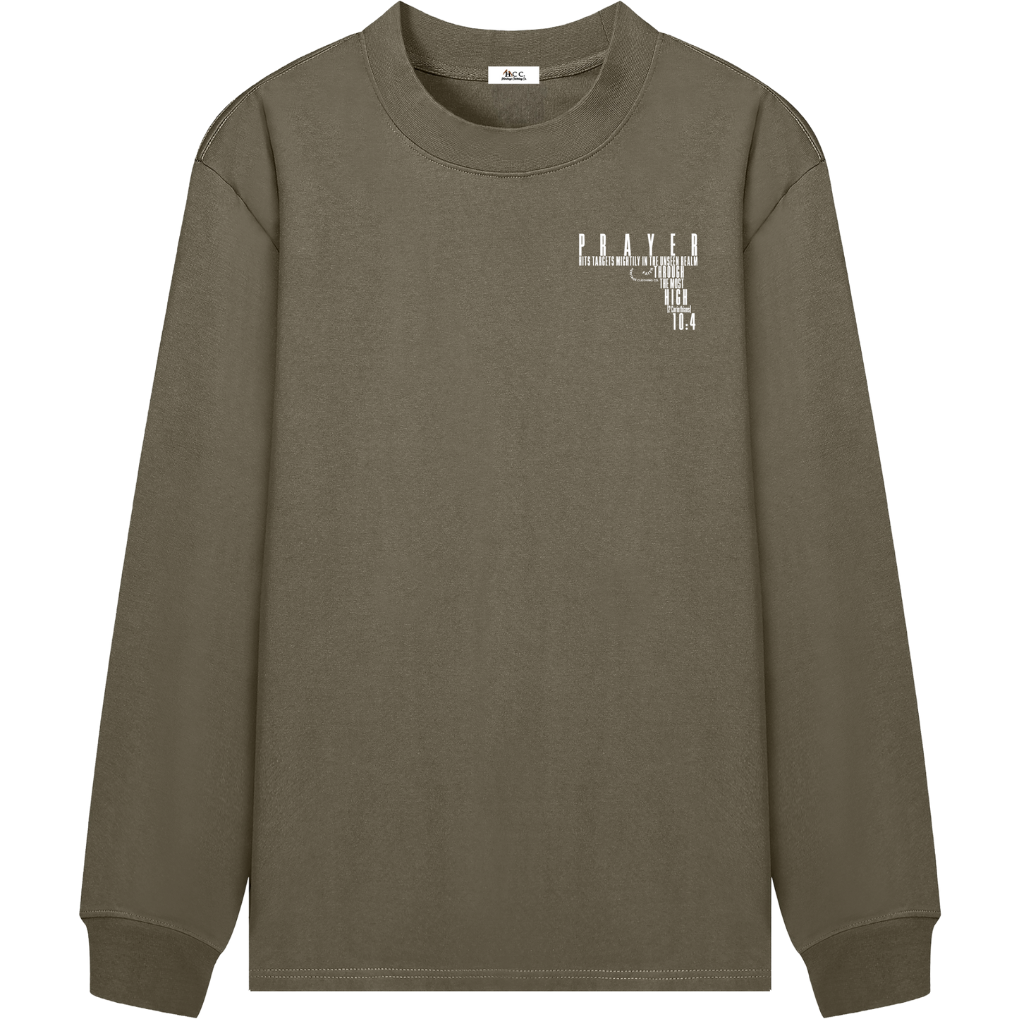 HeritageClothingCo.,heritageclothingco,Yahuah,Yahusha,100% Cotton,Long-Sleeve,Prayer Hits Targets,Graphic Tee,T-Shirt,Graphic Long-Sleeve