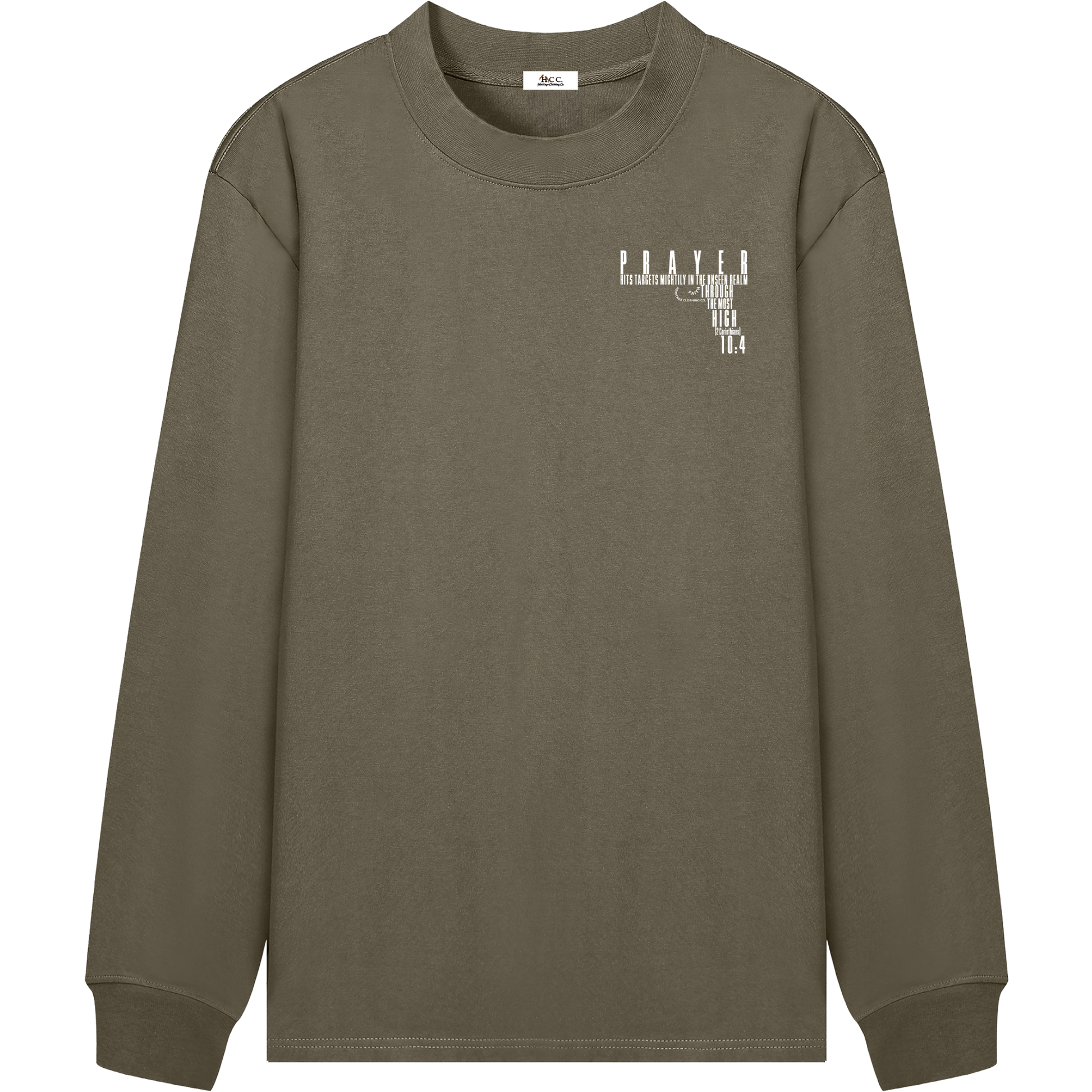 HeritageClothingCo.,heritageclothingco,Yahuah,Yahusha,100% Cotton,Long-Sleeve,Prayer Hits Targets,Graphic Tee,T-Shirt,Graphic Long-Sleeve