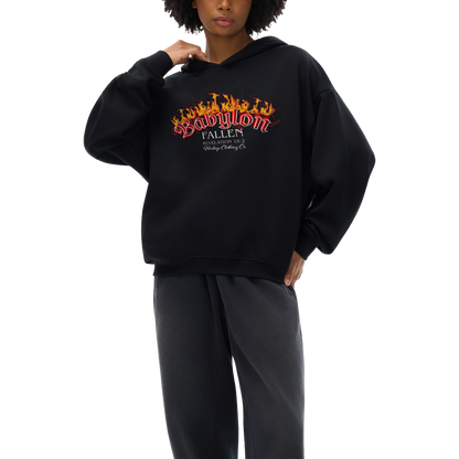 Heritage Clothing Co.,heritageclothingco,Yahuah,Yahusha,Babylon Fallen,Revelation 18:2,Women's,Hoodie,Cropped,100% Cotton