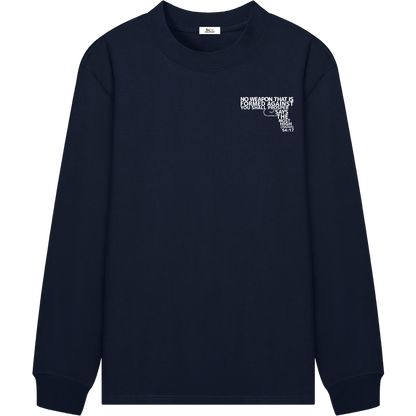 HeritageClothingCo.,heritageclothingco,Yahuah,Yahusha,100% Cotton,Long-Sleeve,T-Shirt,Graphic Long-Sleeve,No Weapon Shall Prosper,Long-Sleeve T-Shirt