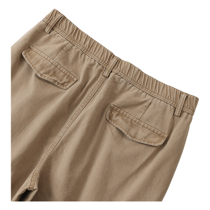 Men’s Heritage Brown, Beige Cargo Pants made from 100 percent cotton with a mid rise elastic waist and loose full length fit