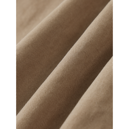 Men’s Heritage Brown, Beige Cargo Pants made from 100 percent cotton with a mid rise elastic waist and loose full length fit