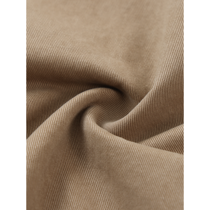 Men’s Heritage Brown, Beige Cargo Pants made from 100 percent cotton with a mid rise elastic waist and loose full length fit