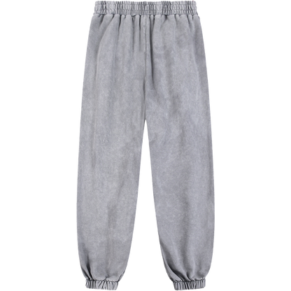 peace purity and presence women’s cotton sweatpants light gray back view