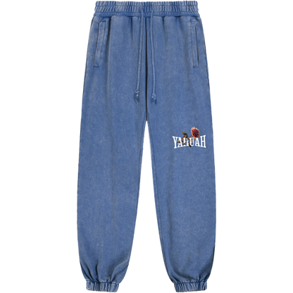 peace purity and presence women’s cotton sweatpants royal blue front view