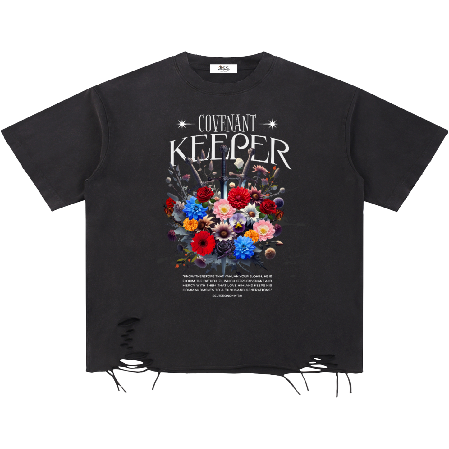 Covenant Keeper Women's Distressed Hem T-Shirt